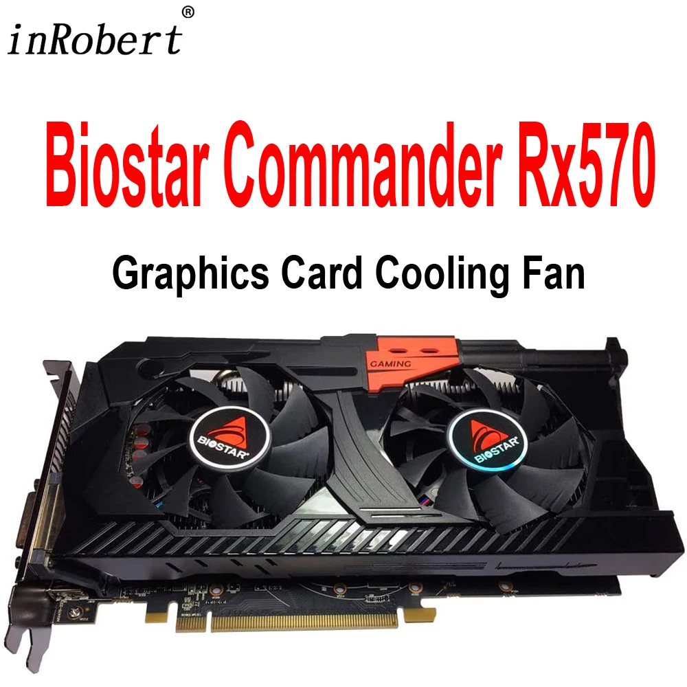 

Кулер Biostar, запасной, для игровой видеокарты lD-8015M12B RX570, RX 570, GTX 750 Ti
