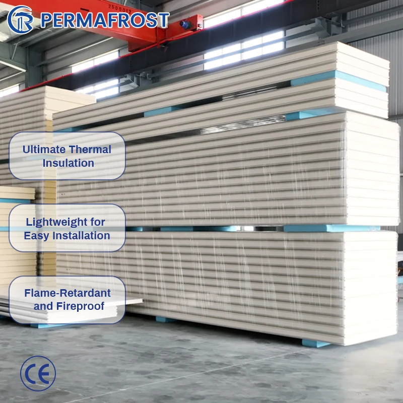 150mm PIR Insulated Cold Room Panels Low Thermal Conductivity Core Sandwich Panels for Refrigerated Warehouse Projects