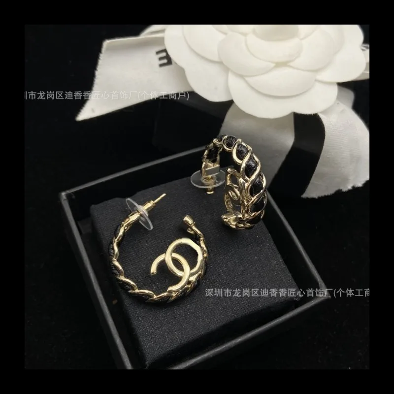 جولة الماس مجموعة مزدوجة الأقراط، جديد جلد كريستال الماس جلد الخراف الفضة إبرة النساء #2