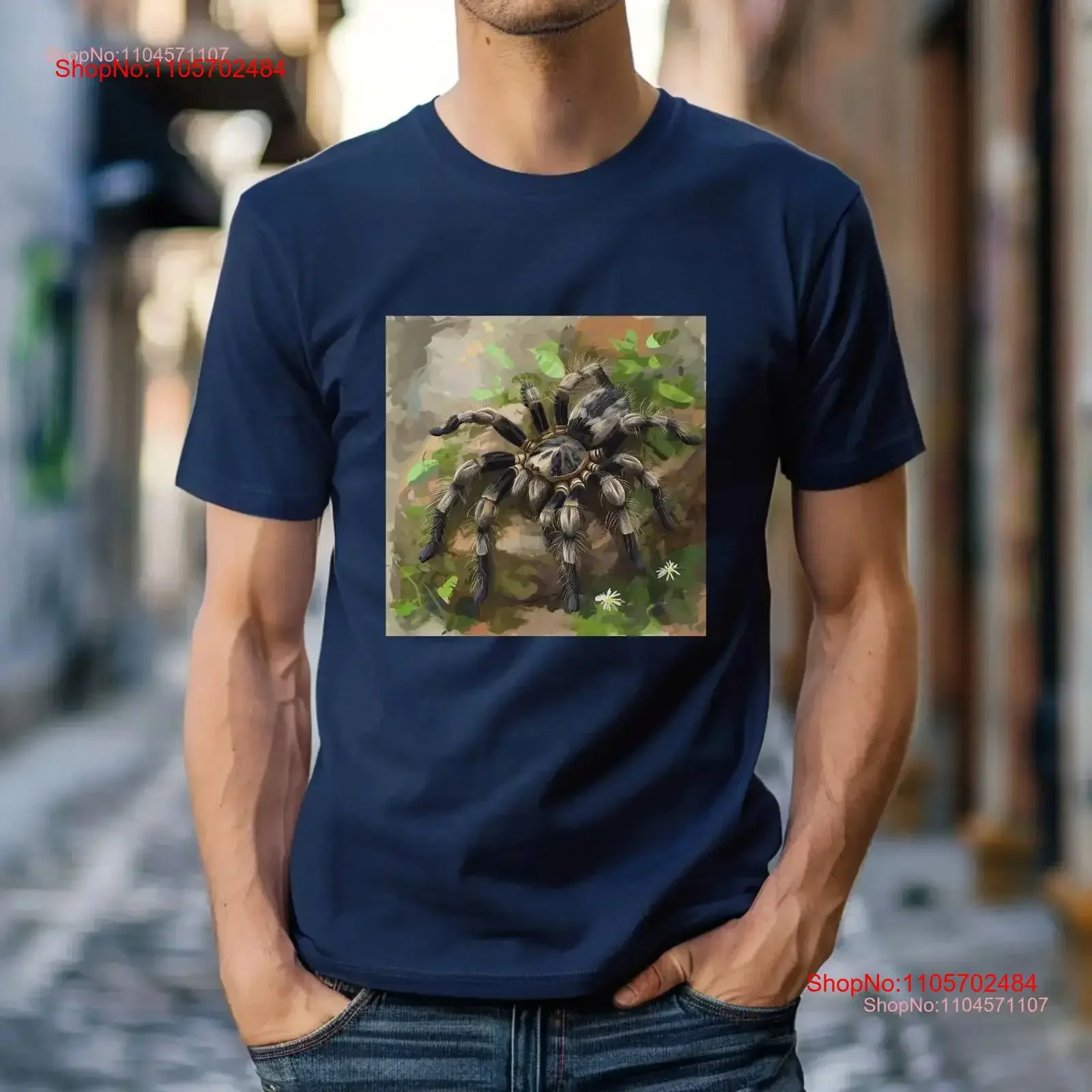 Tarantula Territory ArT T Shirt Animal Print Pet Lover Top Cat Painting Spider Animals Idea vintage Washed designer clothes