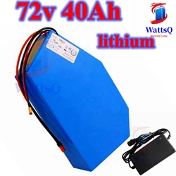 72v 40Ah lithium ion triangle battery BMS li ion for 5000w Mountain Bike scooter Motorcycle + 10A charger