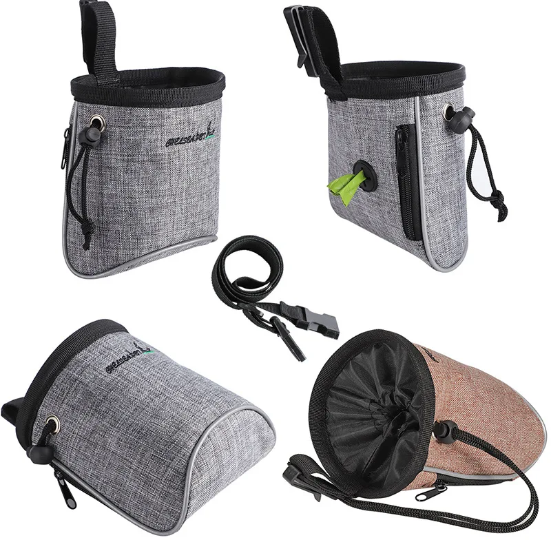 Sac réfléchissant d'entraînement pour chien, sac de friandises Portable pour chiot, sac de taille de récompense, alimentation pour animaux de compagnie, poche de marche, fournitures détachables