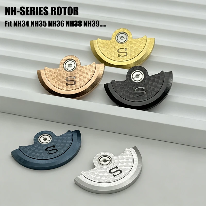 NH36 NH35 Oscillating Weight Rotors Skeleton Automatic Rotor Fit to NH35 NH36 NH34 NH38 NH39 NH70 4R 6R Mechanical Movement view 4