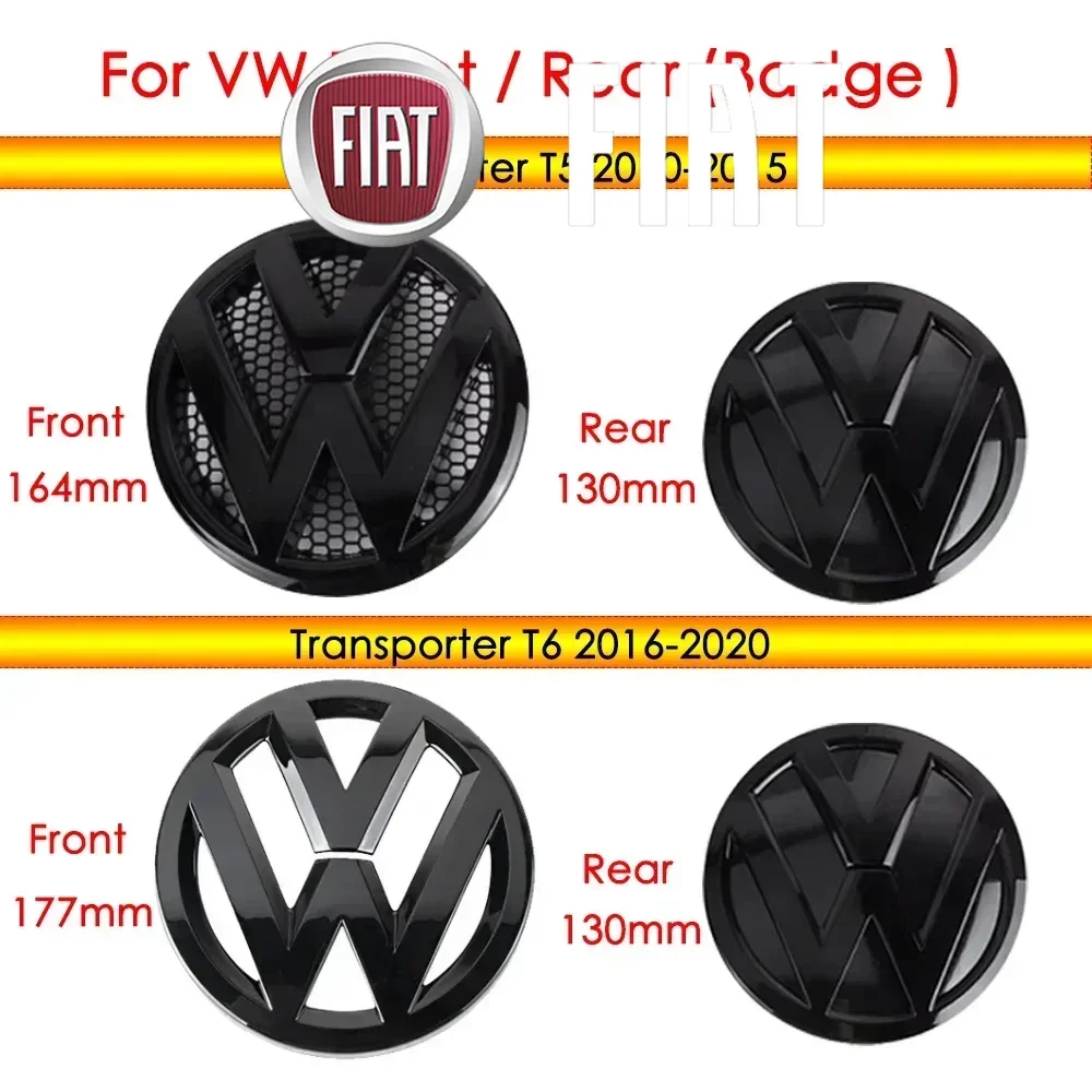 

For VW T5 T6 Car Hood Front Grill Emblem Tail Trunk Logo Cover Decoration For Volkswagen Transporter T5 T6 2010-2020 sportvan
