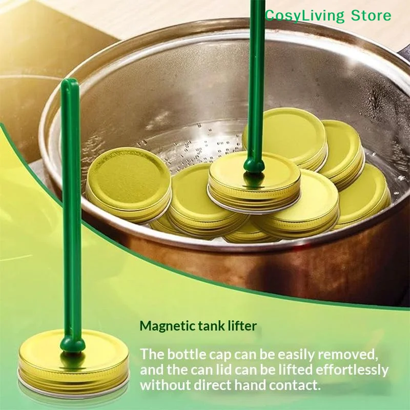 [CL]Magnetic Jar Lid Lifter With Bubble Popper And Measuring Marks For Home Canning Jam Making Kitchen Use[CL]