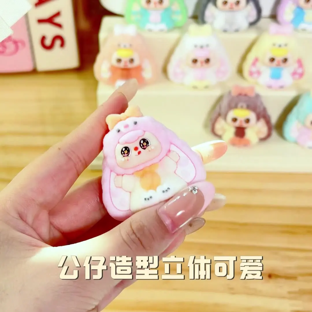 9 peças de enfeites de mesa de boneca de coelho com orelhas de raiz fofas