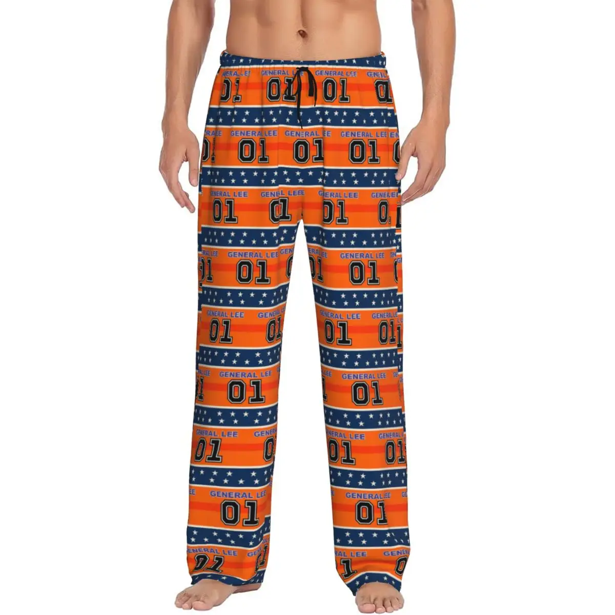 

Custom Dukes Of Hazzard Good Olｴ Boys Racing Car 01 General Lee Pajama Pants Men Sleepwear Sleep Lounge Bottoms with Pockets