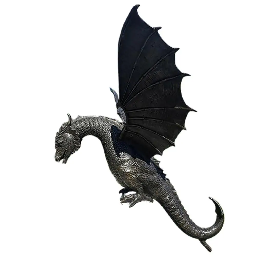 Garden Dragon Statue Fountain Dragon Ornament Resin Water Feature Sculpture for Home Garden Decoration