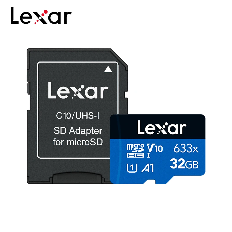 Lexar-Carte Micro SD 633x, 32 Go/64 Go/512 Go/256 Go/128 Go, A2, A1, SDHC/SDXC TF, mémoire MBumental 100