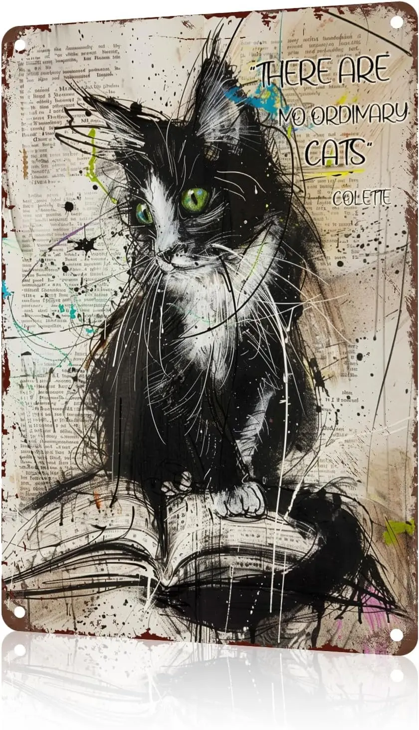 Cat Metal Sign There Are No Ordinary Wall Art Decoration for Kitchen Metal Sign Home Bathroom