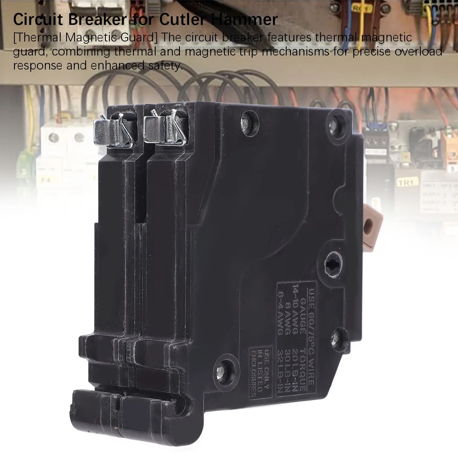 CH Circuit Breaker 2 Pole 30A 3/4 Inch Plug On Molded Case Circuit Breaker for Cutler Hammer Load Center