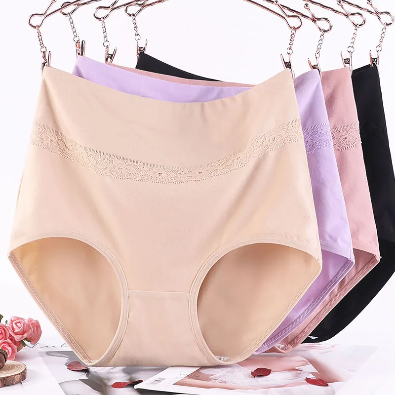 Postpartum Cotton Panties Briefs High Waist Plus Size Underpants Leak Resistant Period Wear