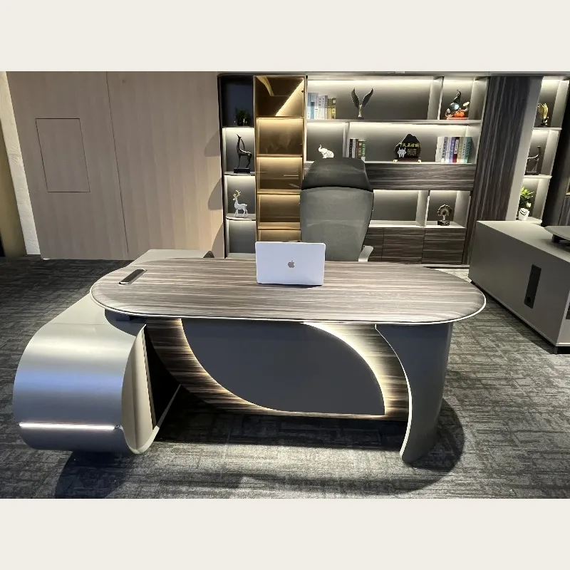Boss Modern Boss Office Table Design High Quality Right-Angle L-Shaped Wood Computer Desk Convertible Office Desk