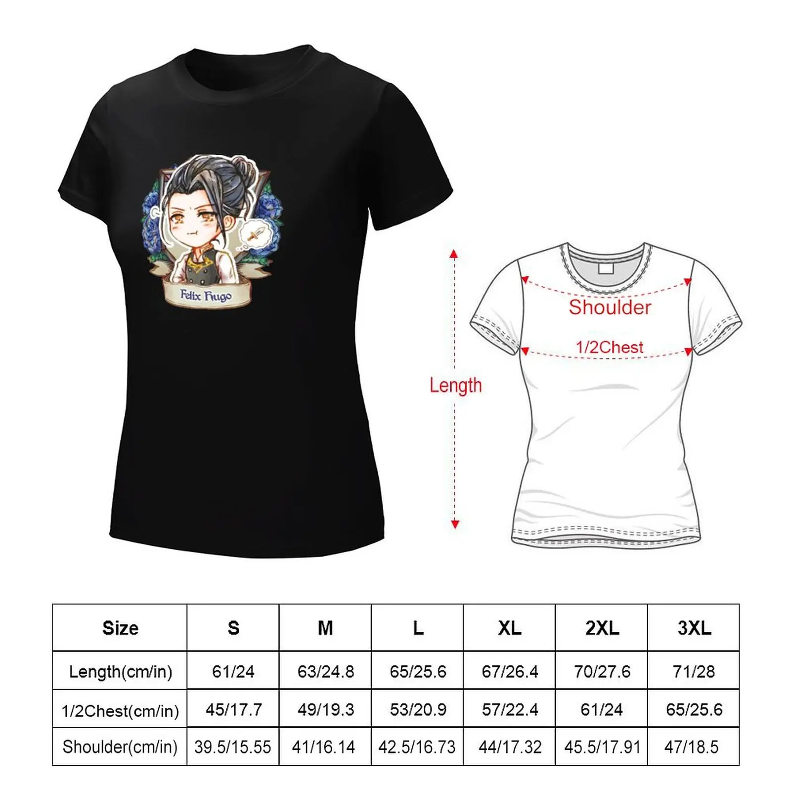 Felix of the Blue Lions! T-Shirt kawaii clothes summer top plain t shirts for Women