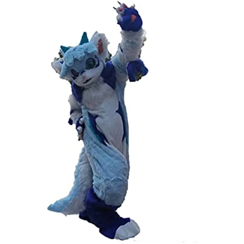 Husky Fox Dog Long Hair Curved Legs Angel Dragon Full Youth Furry Set Large Event Performance Clothing