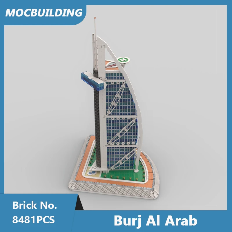 MOC Building Blocks Burj Al Modello arabo Mattoni assemblati fai-da-te Serie di architettura Educativi creativi Raccogliere giocattoli Regali 8581 pezzi