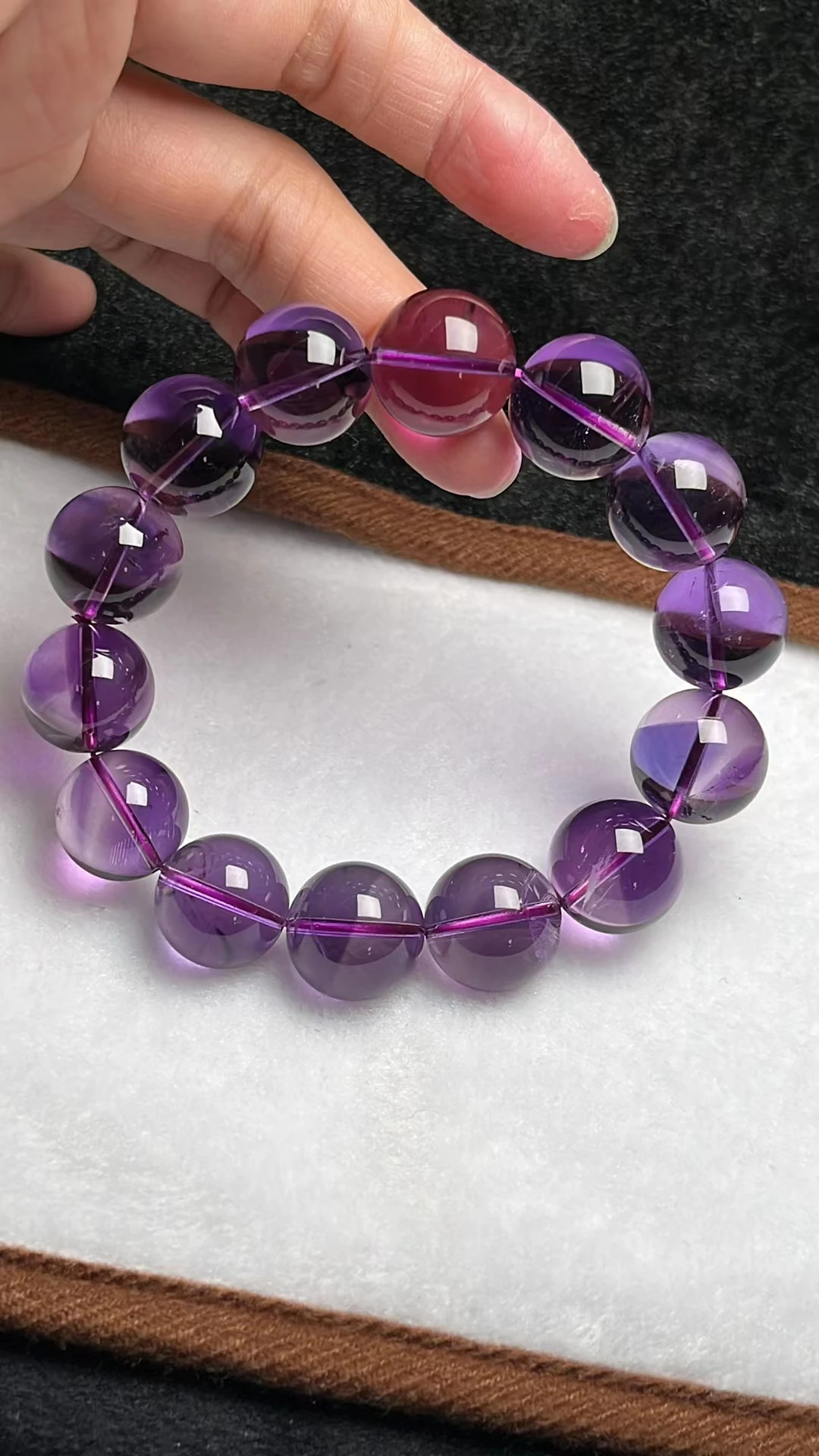 Natural Lavender Amethyst Quartz Clear Round Beads Bracelet Crystal 17mm Big Size Amethyst Big Size Women Men Jewelry AAAAAAA