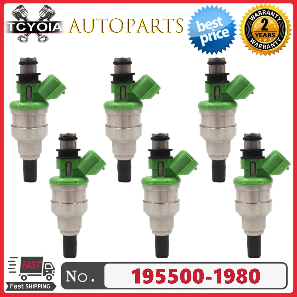 

6pcs/lot Fuel Injectors 195500-1980 for 1988-1998 Mazda MPV 3.0 V6