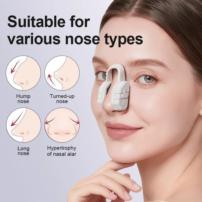 Jinkairui Mini Nose Clip Beauty Massager, EMS Pulse & Microcurrent Technology, Hot Compress Kneading Portable Nose Beauty Device