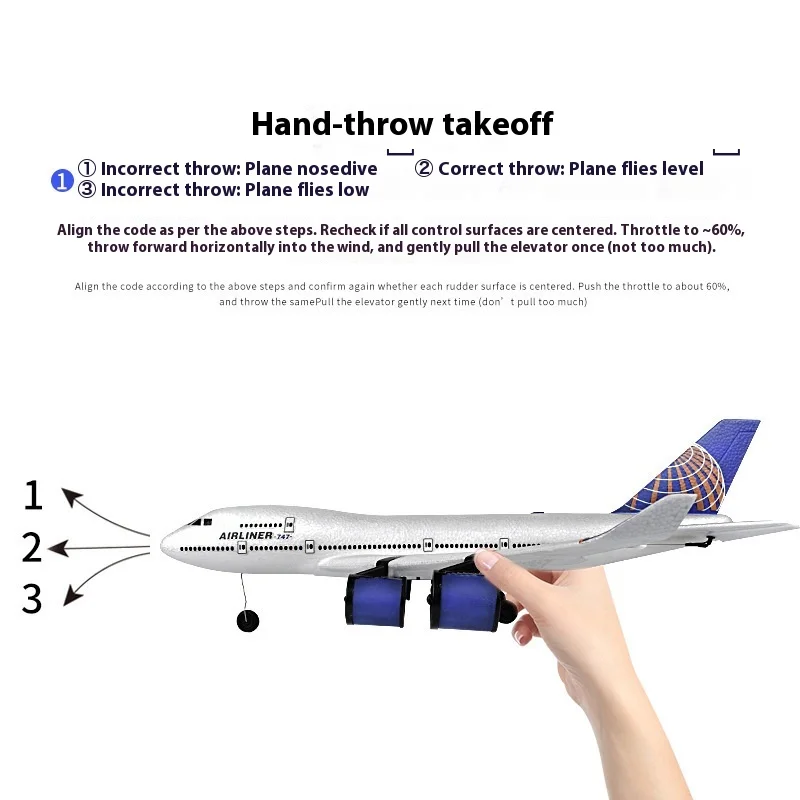 Airbus A380 747 RC Avião 3CH 2.4 Ghz EPP Planeador de Espuma Asa Fixa RTF Modelo de Avião de Controle Remoto para Iniciantes