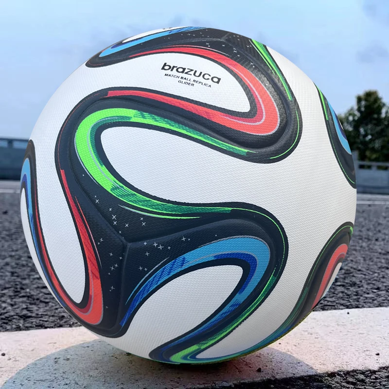 2014 ブラジル ブラズカ 最新サッカー 標準サイズ 5 ボール PU 素材 スポーツ リーグ サッカー トレーニング ボール Futbol Voetba