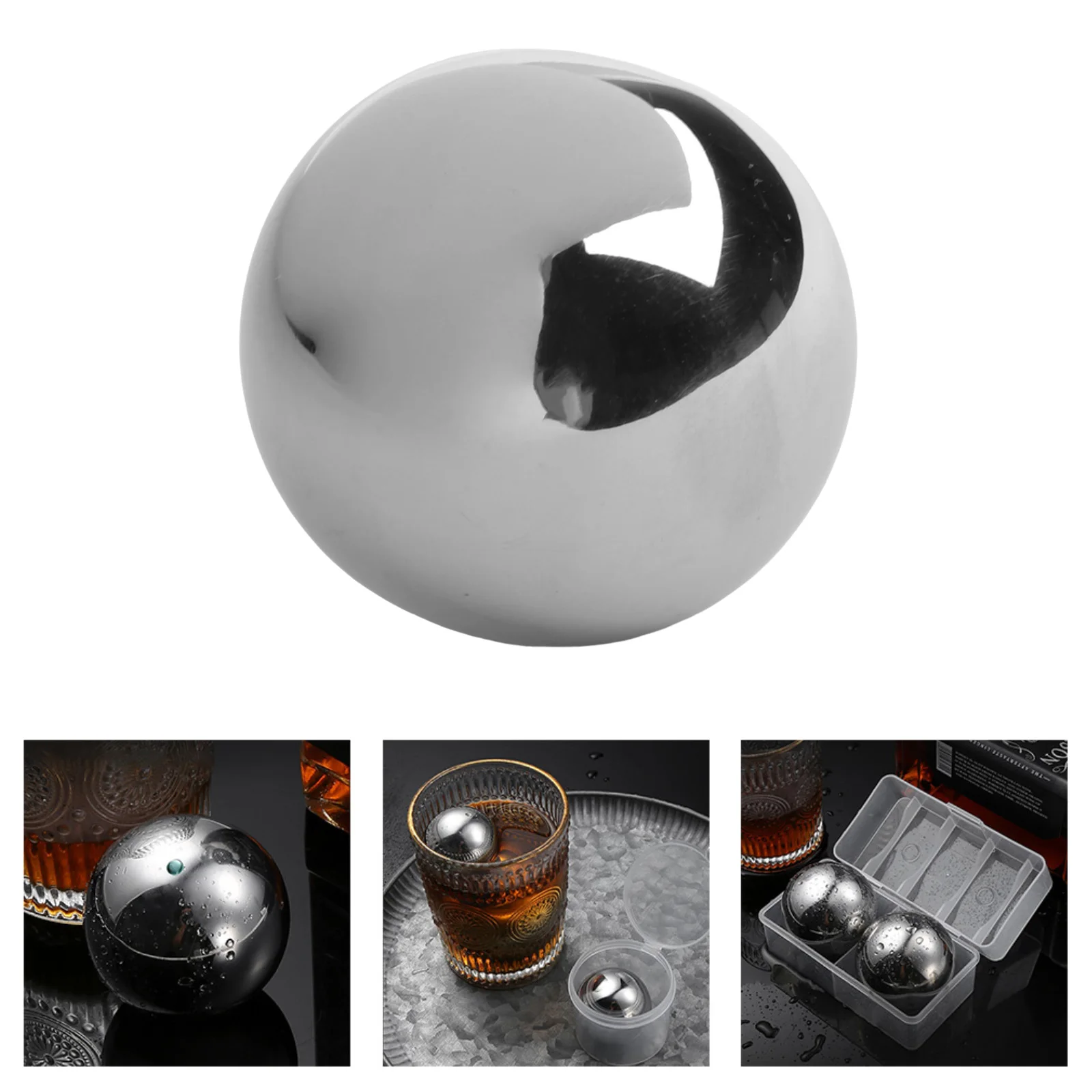 Sophisticated Cooling Reusable 38MM Stainless Steel Ice Stones Perfect for Enjoying a Glass of Whiskey or Fine Wine