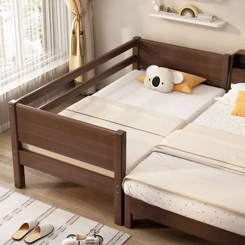 Litera de tatami de madera para niños, súper barandilla, escalera trasera, cómoda, Vintage, pequeña plataforma, camas de dormitorio, muebles para el hogar