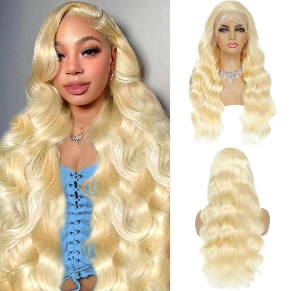 613 HD الدانتيل الباروكة الأمامية 200% الكثافة 13x4 شقراء الجسم موجة الدانتيل الجبهة الباروكات شعر الإنسان قبل قطعها غلويليس الباروكات للنساء