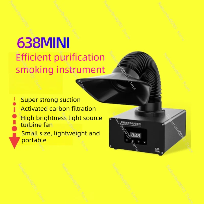TBK638 Mini Smoke Exhaust Fan Fume Extractor Iron Laser Marking Purification Smoking Air Purifier Solder Smoke Exhaust Machine