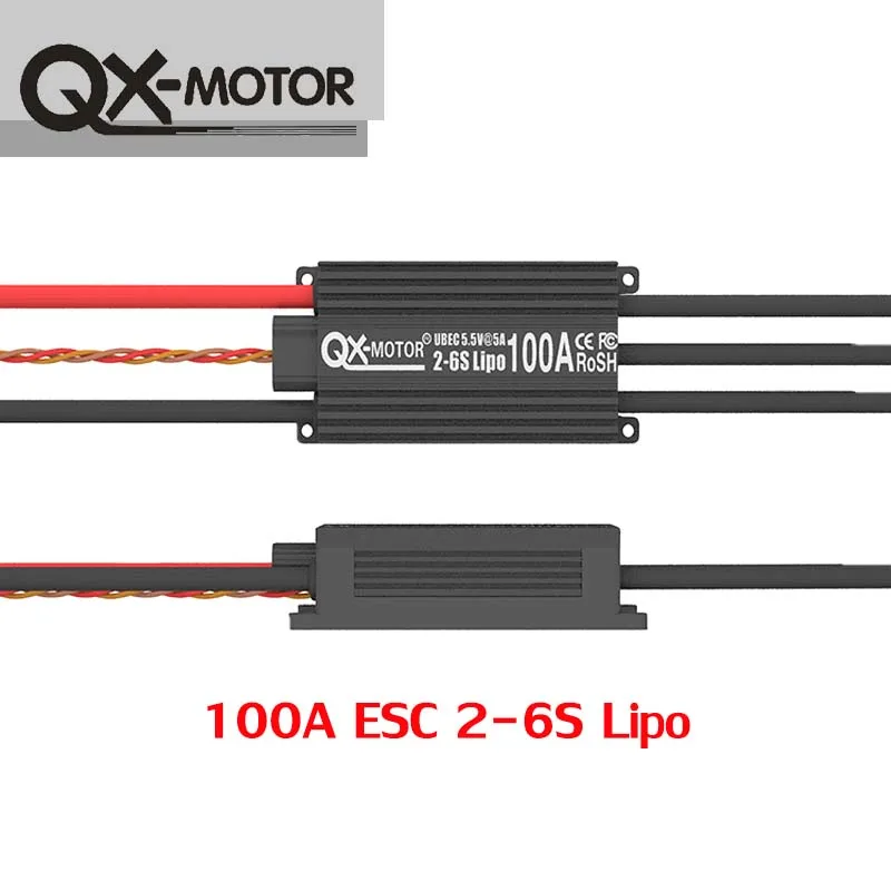 

QX-MOTOR 100A ESC 2 -6S brushless Speed Controller With UBEC For RC Helicopter Aircraft 70MM EDF