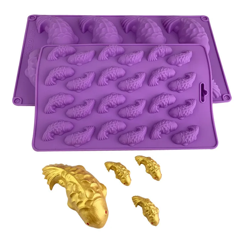 Goldfish Carp More Than Handmade Soap Mold Silicone Chocolate Mold DIY Cake Decoration Baking Mold