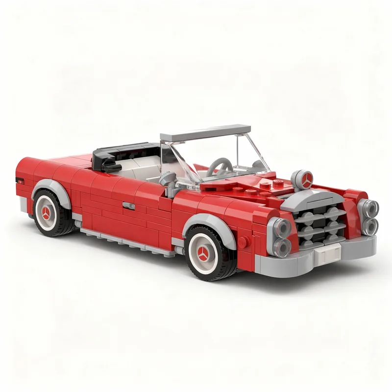 

394pcs MOC Mercedessed Benz W112 300SE Convertible City Champions Model Building Blocks Christmas Gifts Construction Toys Brick