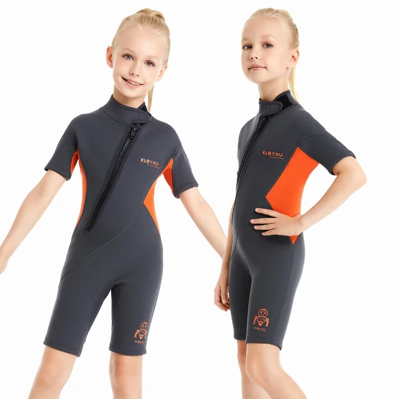 Kinder surfen Neopren anzug 2mm Neopren Shorty Tauchanzug für Jungen Scuba Thermal Bade bekleidung Mädchen dicken Badeanzug Kinder Neopren anzüge