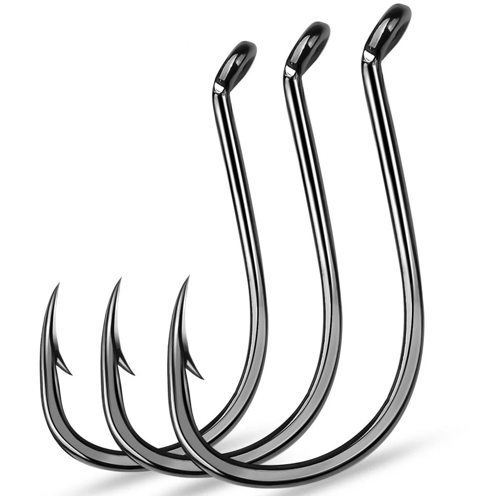 20 قطعة/الحقيبة الأخطبوط إزاحة الصيد هوك عالية الكربون الصلب دائرة السنانير المياه المالحة خطافات الصيد منقار الطعم السنانير