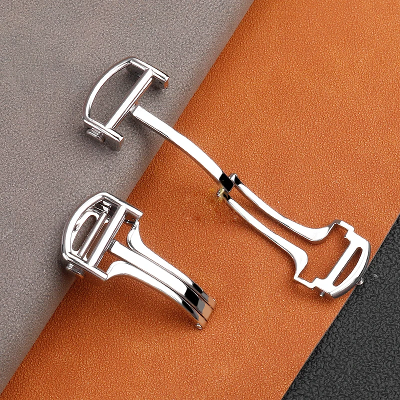 Metal clasp for Cartier new blue balloon Pasha key Sandus tank Dumont pinhole watch strap folding buckle accessory 14 16