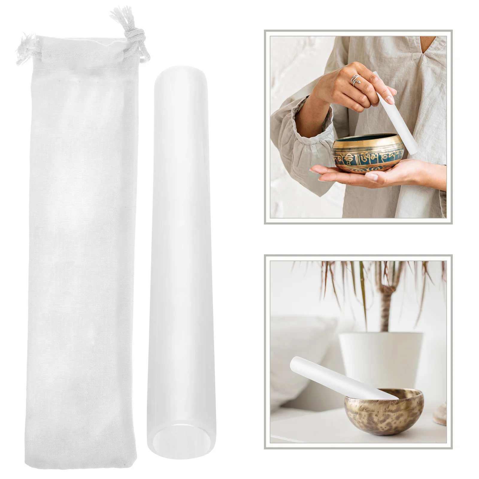 

Acrylic Singing Bowl Striker Small Light Portable Relaxation Meditation Yoga Accessory Stick Singing Bowl Mallet