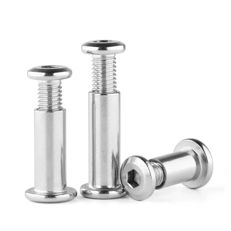 M3 M4 M5 M6 M8 M10 304 Stainless Steel Flat Hex Hexagon Socket Head Furniture Rivet Connector Insert Joint Sleeve Cap Nut