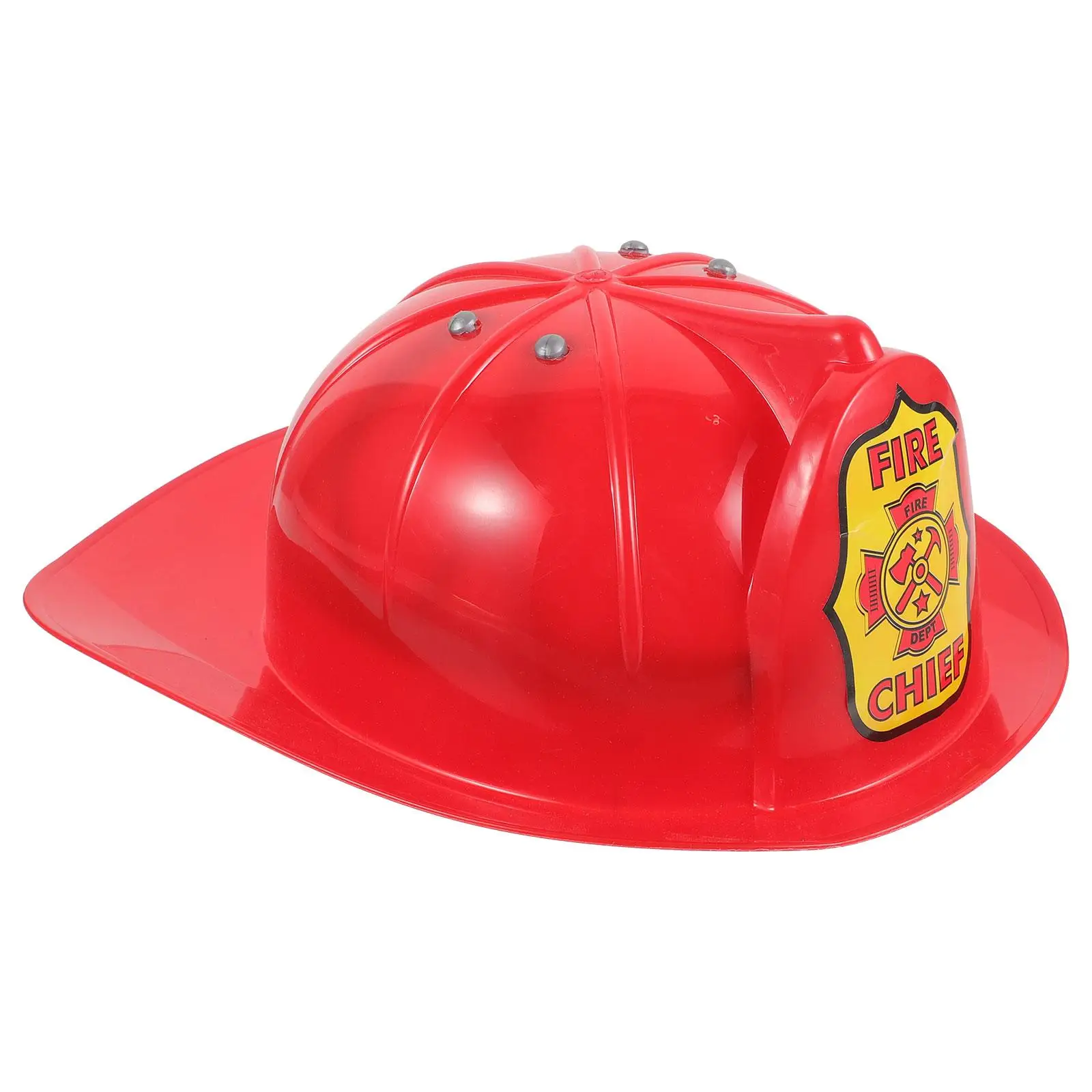 

Children Firefighter Hat Plastic Toddler Fireman Costume Prop Realistic Role Events Halloween
