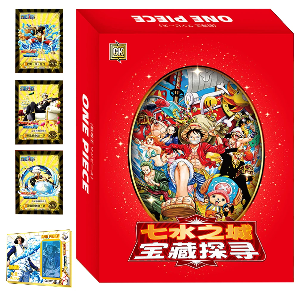 

Original ONE PIECE Card For Children Monkey D. Luffy Triple Fold Metal Inlaid Card Rare Limited Anime Collection Card Kids Gifts