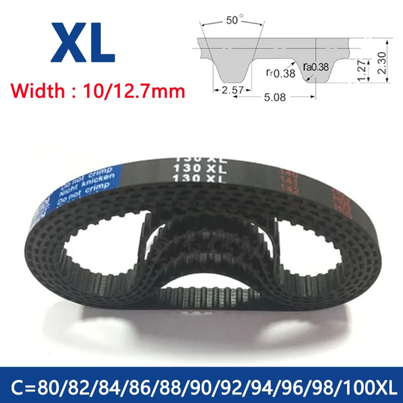 1PCS XL Timing Belt 80/82/84/86/88/90/92/94/96/98/100XL Width 10mm 12.7mm Rubber Closed Loop Synchronous Belt Pitch 5.08mm