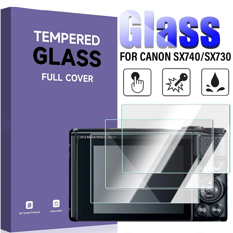 3-1PCS 9H Tempered Glass Film for Canon Powershot SX730/SX740 Camera LCD Screen Protector Film Full Cover For CANON SX740 SX730