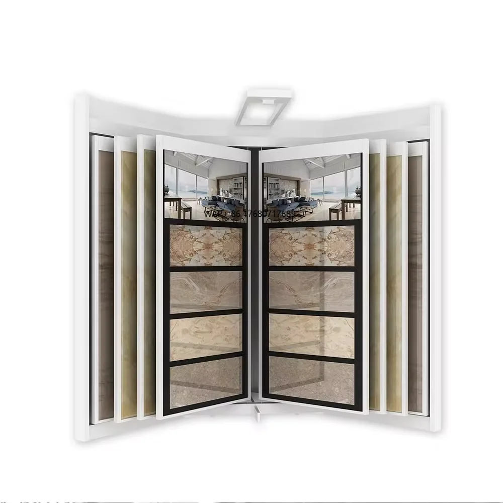 

Manufacturer Customized Granite Quartz Artificial Stone Storage Shelf Bathroom Floor Cardboard Pegboard Display Stand