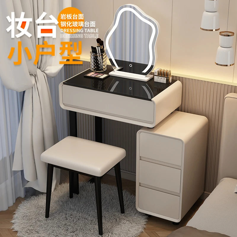 Cream wind small apartment dresser bedroom modern simple 2023 new high-end master bedroom chest integrated makeup table