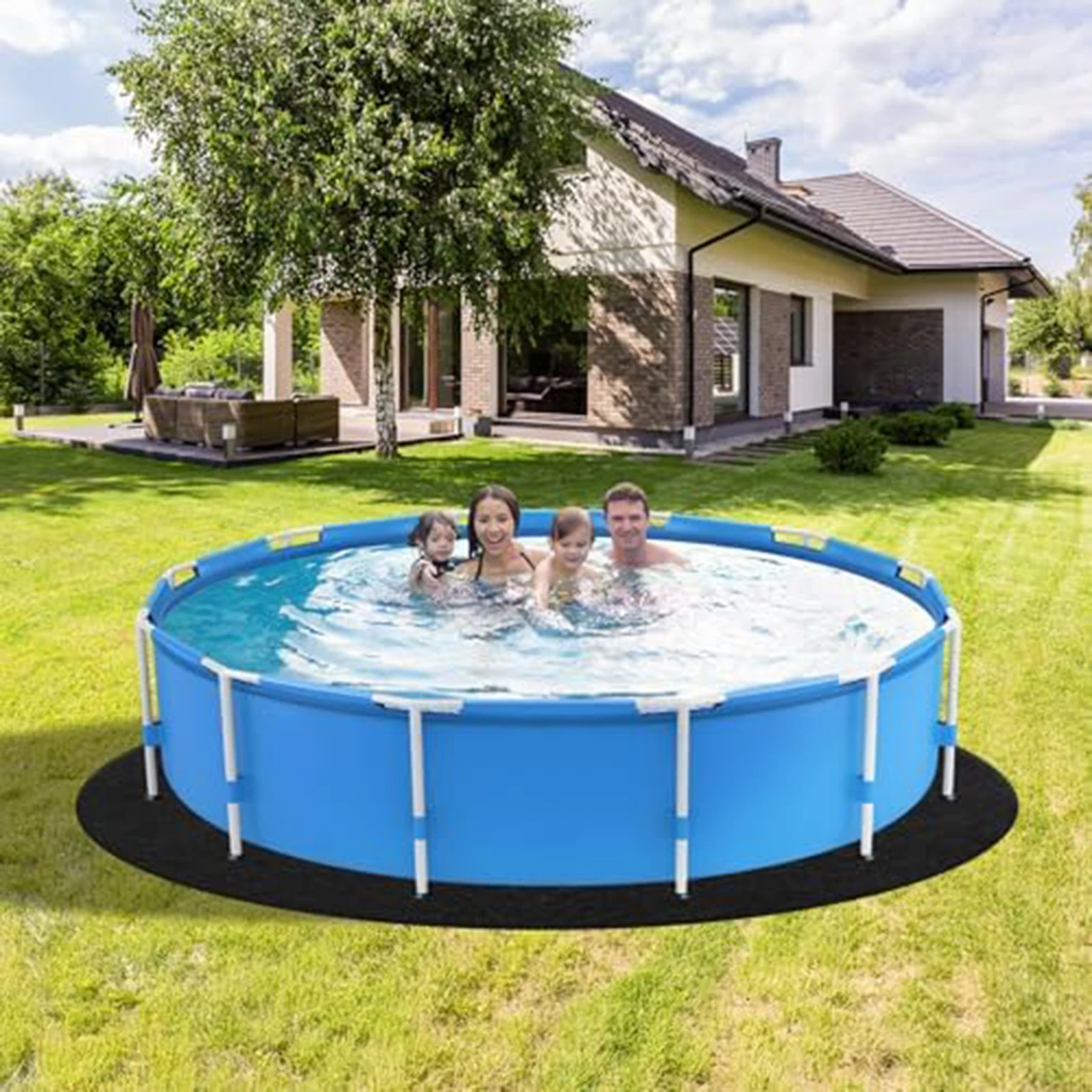 

3 by 2 Meter Non Slip Pool Mat Polyester Felt Puncture Resistant Tear Resistant Flooring Suitable for Home and School Pools