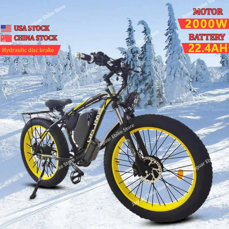 Electric Bike 2000W High Speed Motor 48V22.4Ah Removable Battery EBike Mountain Snow Off-Road Adult City Road Electric Bicycle