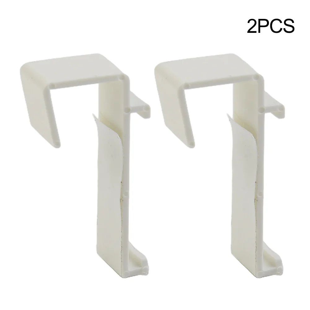 2-20pcs Plastic White Double Roller Blind Clamp Carrier Without Drilling Sash Door Holder Curtain Hook tool Accessories