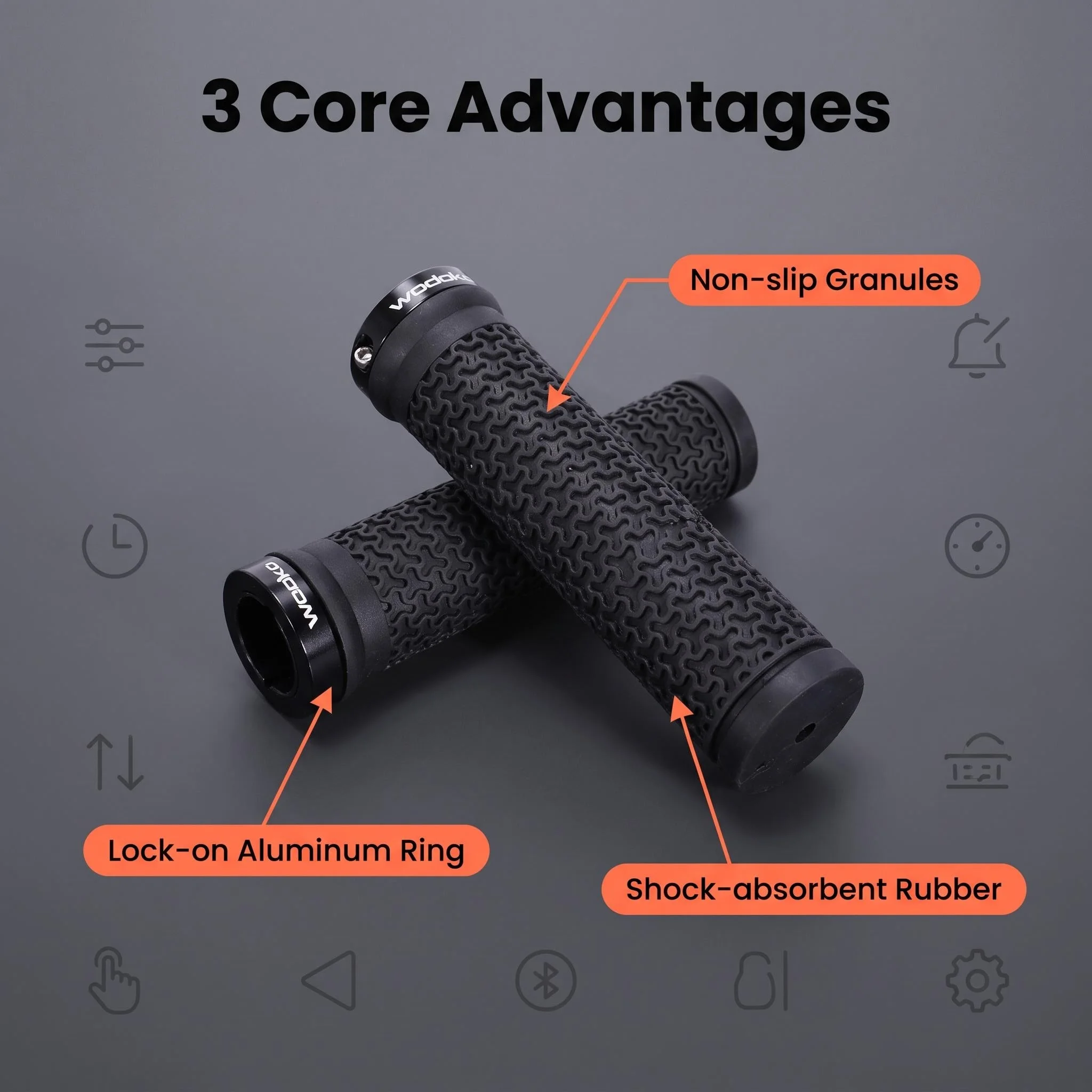 22.2mm Single-Sided Alloy Lock Ring Handlebar Grip Fixation for Mountain Bikes BMX Cycling
