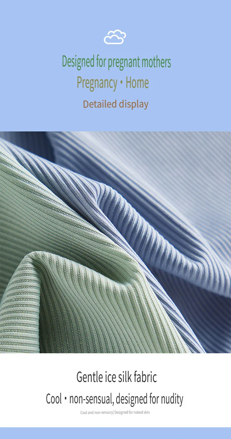 Weiche, kurze Umstandshose für schwangere Frauen, Sommer, hohe Taille, solide, atmungsaktiv, elastisch, sexy Mini-Caprihose, Schwangerschaft, Eisseide – Detail 6
