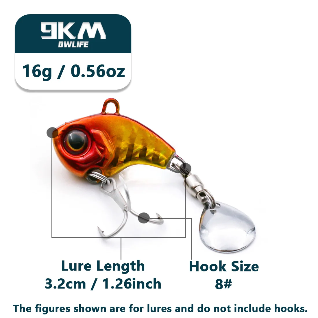 VIB Vislokmiddelen Tail Spinner Crankbait Lokker 7~21g Vislepel Lokker Blade Zinkende Lokkers Baarsvisjigs Visgerei