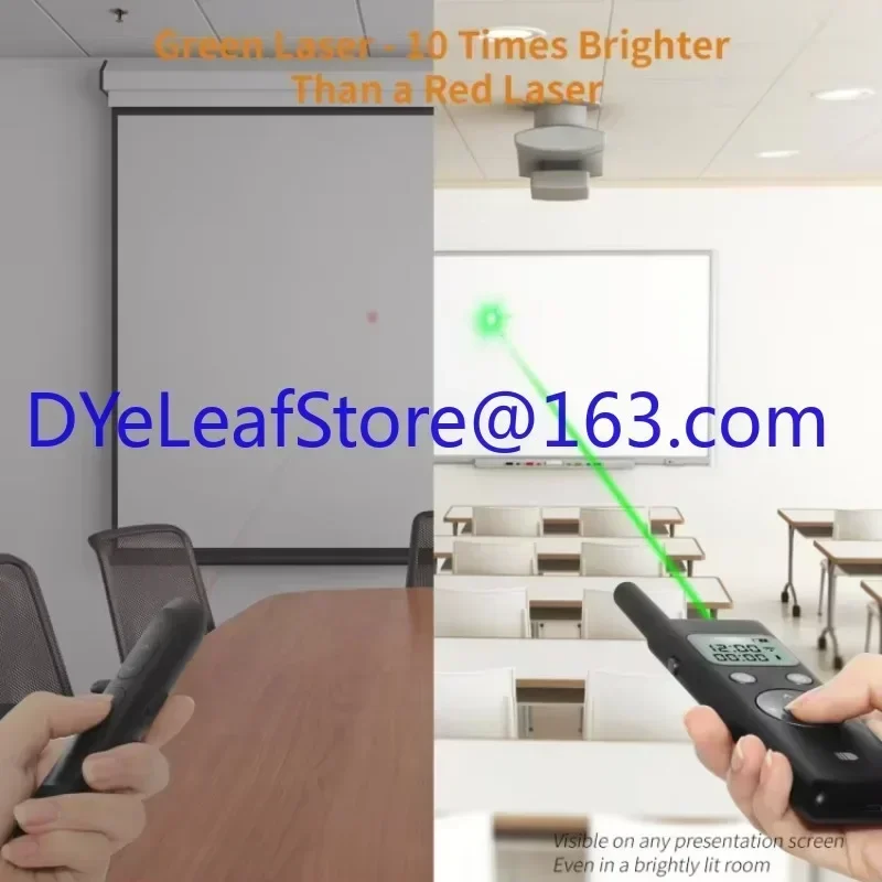 LCD screen to show the timeBrand New Product Doosl DSIT037 300m Long Distance Remote Control Green Light Page Turner With part